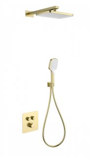 Душевой комплект Wonzon & Woghand WW-B4003-BG с термостатом брашированное золото